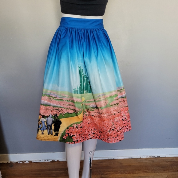 Unique Vintage X The Wizard Of Oz Yellow Brick Road Swing Skirt, VGUC, Size 2X - Picture 4 of 9